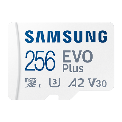 Карта Памяти Samsung Evo Plus UHS-I U3 V30 A2 + SD Adapter 256GB - Retromagaz