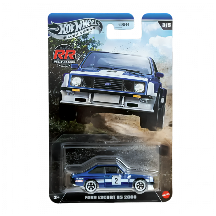 Тематична Машинка Hot Wheels Ford Escort RS 2000 Rally Champs 1:64 JKX63 Blue - Retromagaz