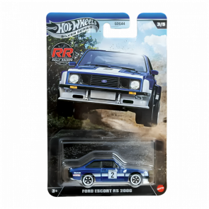 Тематична Машинка Hot Wheels Ford Escort RS 2000 Rally Champs 1:64 JKX63 Blue - Retromagaz
