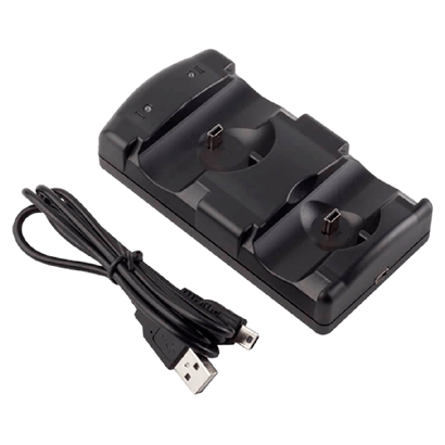 Зарядное Устройство Проводной RMC PlayStation 3 Dualshock 3 + Move Black 1m Новый - Retromagaz