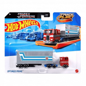 Машинка Базовая Hot Wheels Freightliner Optimus Prime T7 Transformers и Транспортер Track Fleet 1:64 HXH02/JFF66 Red 2шт - Retromagaz