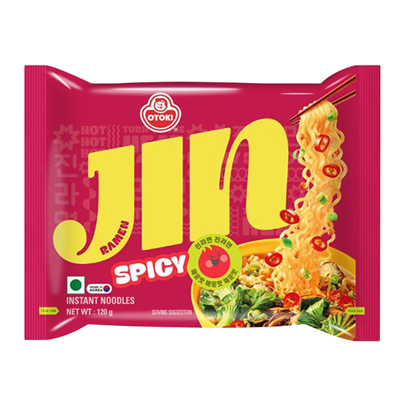 Лапша Ottogi Jin Рамьон с Овощами и Говядиной Острая 120g - Retromagaz