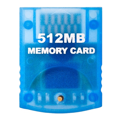 Карта Памяти RMC GameCube 8192 Blocks 512MB Trans-Dark Blue Новый - Retromagaz