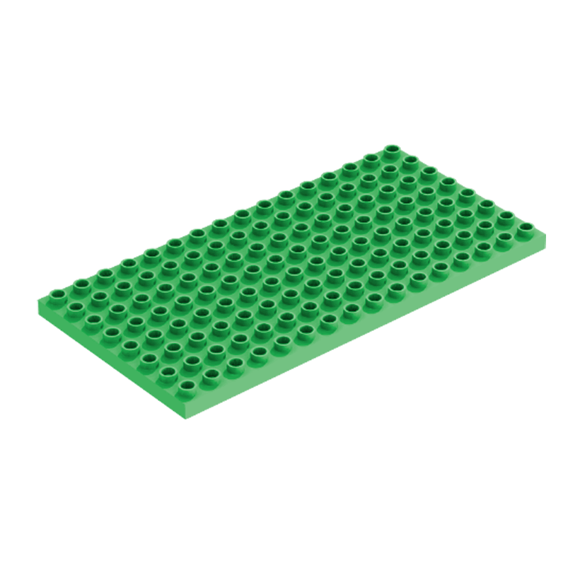 Пластина Lego Duplo 8 x 16 6490 61310 4246961 4529254 Bright Green Б/У - Retromagaz