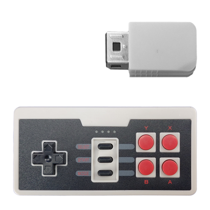 Геймпад Бездротовий RMC Wii Classic Controller NES Style Light Grey Новий - Retromagaz