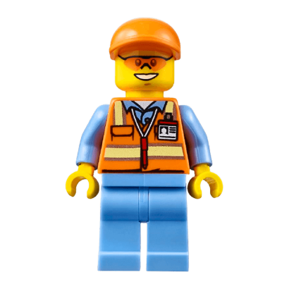Фигурка Lego 973pb2017 Orange Sunglasses City Construction cty0677 Б/У - Retromagaz