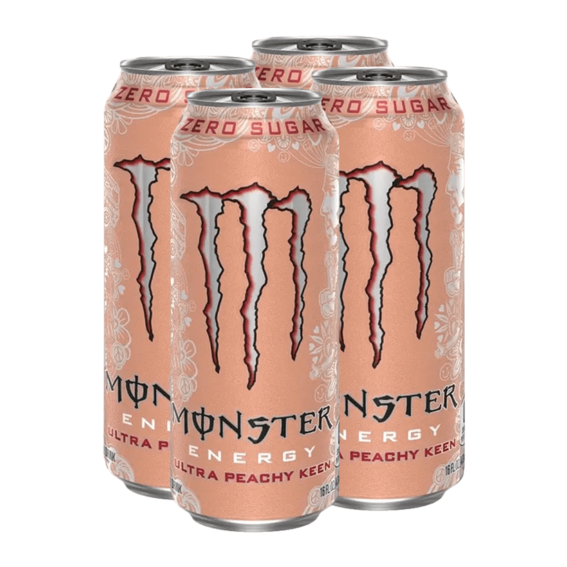 Набір Напій Енергетичний 4шт Monster Energy Ultra Peachy Keen Zero Sugar 500ml - Retromagaz