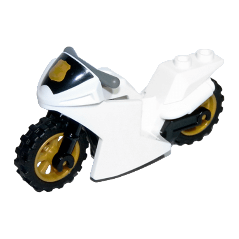 Транспорт Lego Мотоцикл Sport Bike 18895c05pb01 6167823 6228567 6104030 6298539 White Б/У - Retromagaz