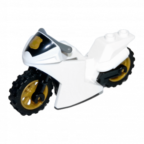 Транспорт Lego Мотоцикл Sport Bike 18895c05pb01 6167823 6228567 6104030 6298539 White 1шт Б/У Хороший - Retromagaz