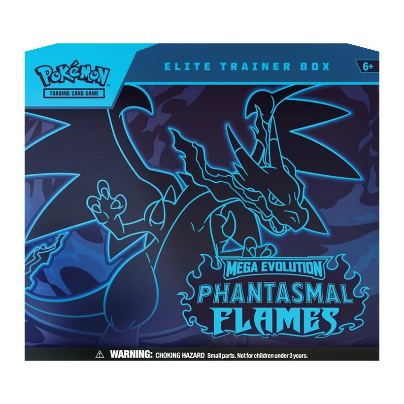 Картки Колекційна Гра Pokemon Mega Evolution Phantasmal Flames - Elite Trainer Box - Retromagaz