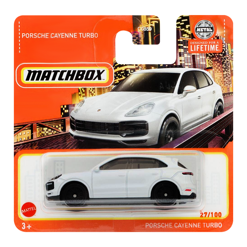 Машинка Большой Город Matchbox Porsche Porsche Cayenne Turbo Metro 1:64 HVN96 White - Retromagaz