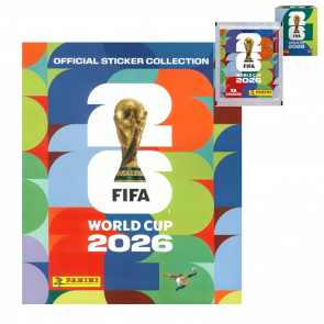 Набор Альбом + Наклейки 50шт FIFA World Cup 2026 7 шт наклеек в пакетике Panini - Retromagaz