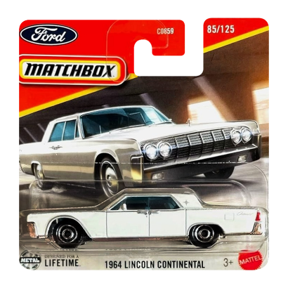 Машинка Велике Місто Matchbox 1964 Lincoln Continental 1:64 JBR73 White - Retromagaz
