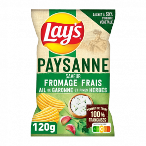 Чіпси Lay's Paysanne зі Смаком Вершкового Сиру та Часнику 120g