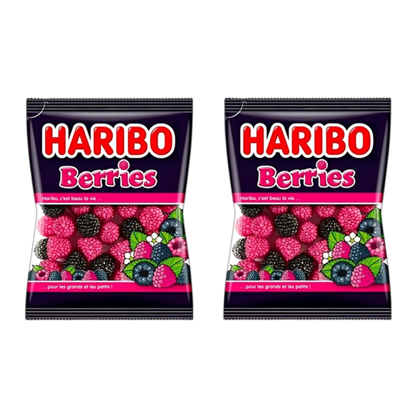 Набор Конфеты Жевательные 2шт Haribo Berries Ягодные 175g - Retromagaz