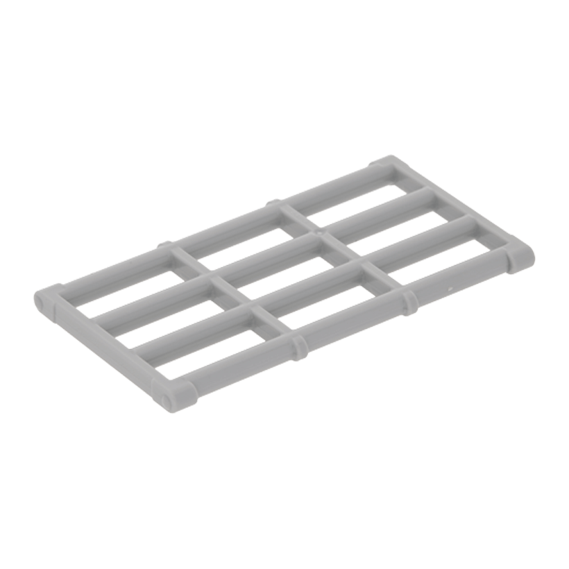 Стержень 4шт Lego Конструкция Grille with End Protrusions 1 x 4 x 6 92589 4599496 Light Bluish Grey Б/У - Retromagaz