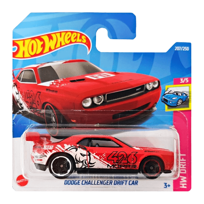 Машинка Базова Hot Wheels Dodge Challenger Drift Car Hw Drift 1 64 Hcx80 Red 1шт