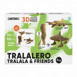 Настольная Игра Картонний конструктор "Cartonic 3D Puzzle TRALALERO TRALALA & FRIENDS" - Retromagaz
