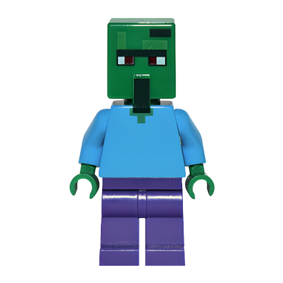 Фигурка Lego Minecraft Zombie Villager Dark Azure Torso Games min030 Б/У - Retromagaz