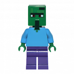 Фигурка Lego Minecraft Zombie Villager Dark Azure Torso Games min030 Б/У - Retromagaz