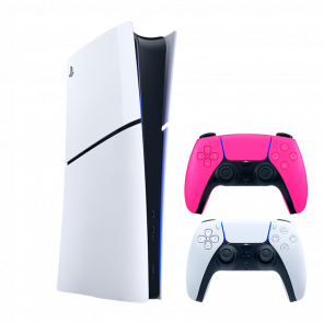 Набор Консоль Sony PlayStation 5 Slim Digital Edition 1TB White Новый  + Геймпад Беспроводной DualSense Pink - Retromagaz