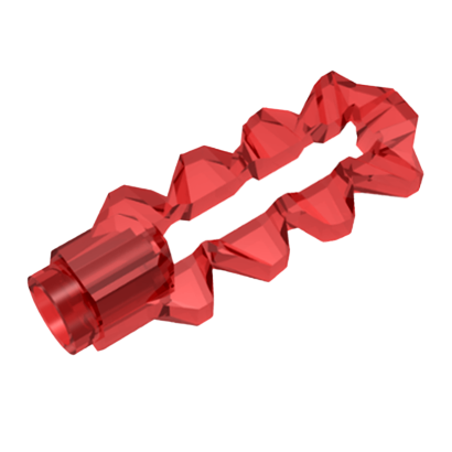 Оружие Lego Меч Double Blade Serrated with Bar Holder 13549 6037407 Trans-Red Б/У - Retromagaz