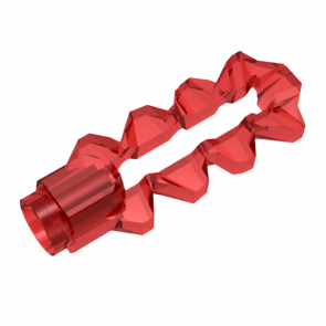 Зброя Lego Double Blade Serrated with Bar Holder Меч 13549 6037407 Trans-Red Б/У