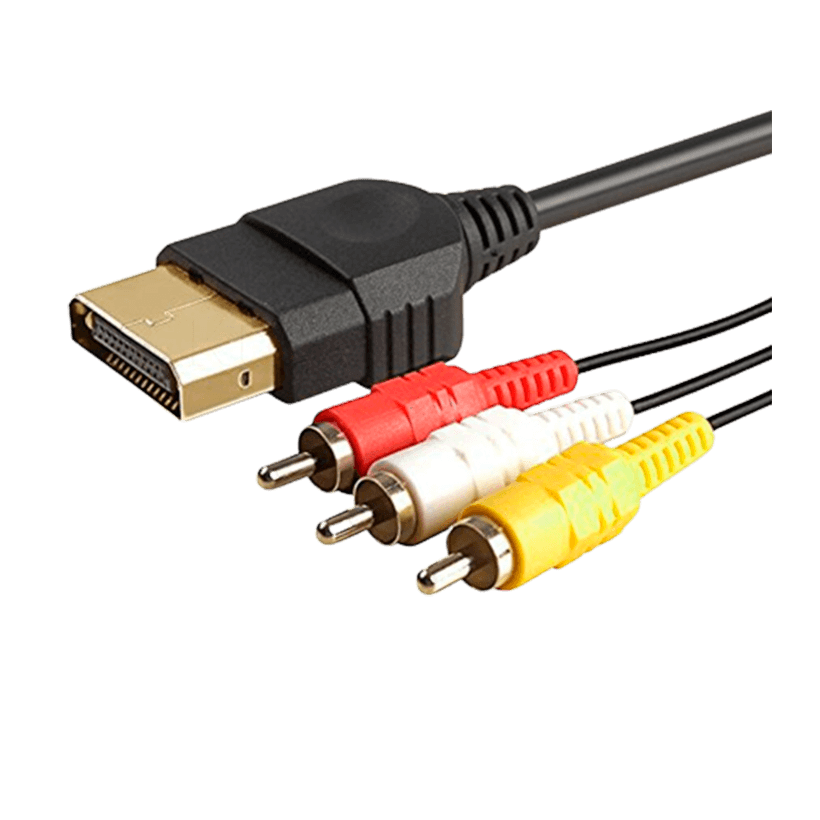 Кабель RMC Xbox Original 3RCA - AV Multi Out Black 2m Новий - Retromagaz