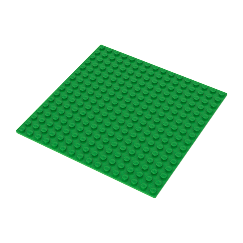 Пластина Lego Базова Plate with Underside Ribs 16 x 16 3867 6098 4114221 4217334 Bright Green Б/У - Retromagaz