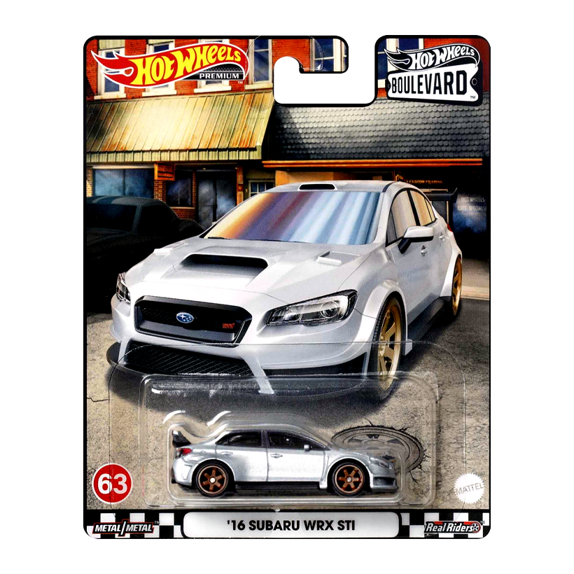 Машинка Premium Hot Wheels '16 Subaru WRX STI Boulevard 1:64 HCR07 Metallic Silver - Retromagaz