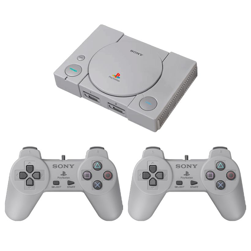 Набір Консоль Sony PlayStation 1 Classic SCPH-1000R 16GB Grey + 20 Вбудованих Ігор Б/У  + Геймпад Дротовий USB PC ПК 2шт - Retromagaz
