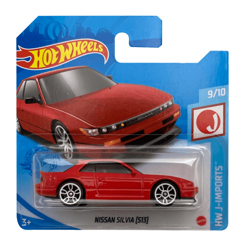 Машинка Базова Hot Wheels Nissan Silvia (S13) J-Imports 1:64 GTB07 Red - Retromagaz