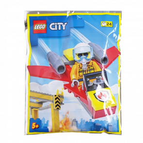 Конструктор Lego Фігурка Firefighter Woman with Jet Paper Bag City 952209 cty1502 Новий - Retromagaz