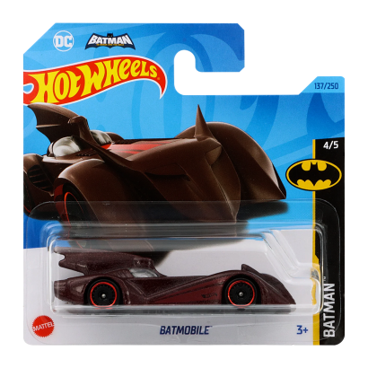 Машинка Базовая Hot Wheels DC Batmobile Batman 1:64 HKG98 Dark Red - Retromagaz