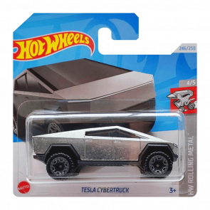 Машинка Базовая Hot Wheels Tesla Cybertruck Rolling Metal 1:64 HTB55 Silver