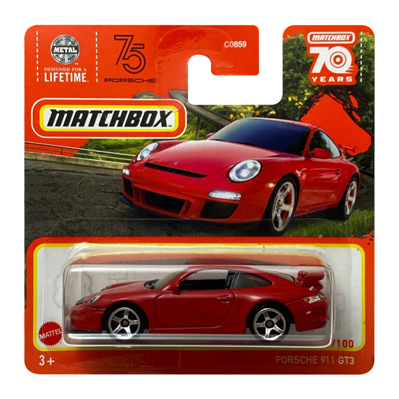 Машинка Велике Місто Matchbox Porsche Porsche 911 GT3 Highway 1:64 HLC89 Red - Retromagaz