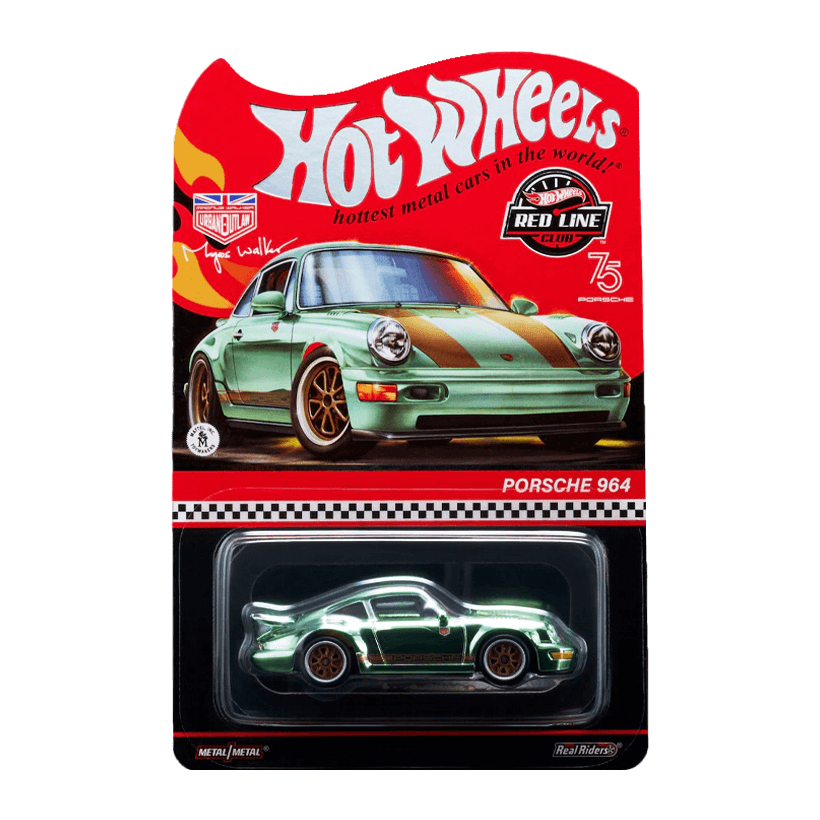 Машинка Premium Hot Wheels Porsche Porsche 964 Red Line Club RLC 1:64 HNL26 Green - Retromagaz