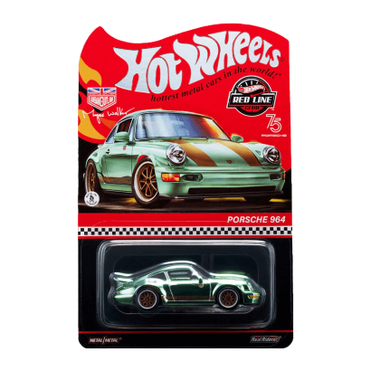 Машинка Premium Hot Wheels Porsche 964 Red Line Club RLC 1:64 HNL26 Green - Retromagaz