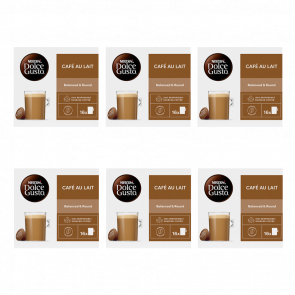 Набор Кофе в капсулах 6шт Nescafe Dolce Gusto Cafe Au Lait - 16 шт - Retromagaz