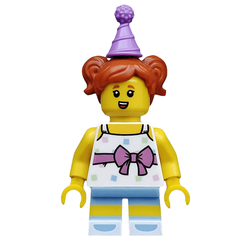 Фигурка Lego Series 18 Birthday Party Girl Collectible Minifigures col317 Б/У - Retromagaz