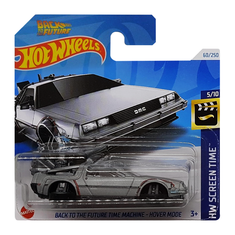 Машинка Базова Hot Wheels Back to the Future Time Machine - Hover Mode DeLorean DMC-12 Screen Time 1:64 HTB33 Silver - Retromagaz