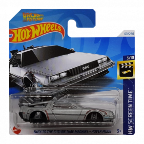 Машинка Базовая Hot Wheels DeLorean DMC-12 Back to the Future Time Machine - Hover Mode Screen Time 1:64 HTB33 Silver
