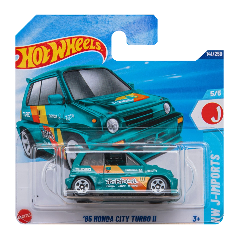 Машинка Базова Hot Wheels '85 Honda City Turbo II Treasure Hunts J-Imports 1:64 JBC25 Green - Retromagaz