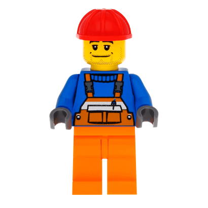Фігурка Lego 973px437 Overalls with Safety Stripe Orange City Construction cty0011 Б/У - Retromagaz