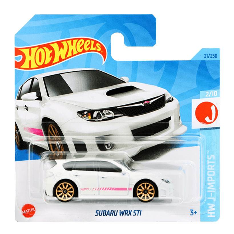 Машинка Базова Hot Wheels Subaru WRX STI J-Imports 1:64 HKK62 White - Retromagaz