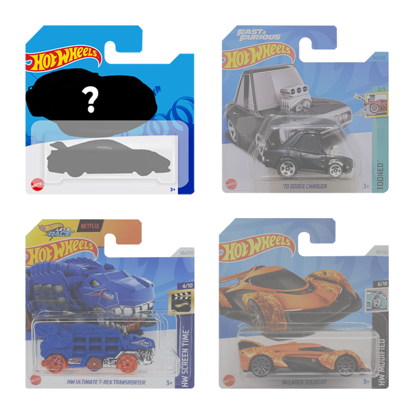 Набір Машинка Базова 4шт Hot Wheels в Асортименті 1:64 5785 - Retromagaz