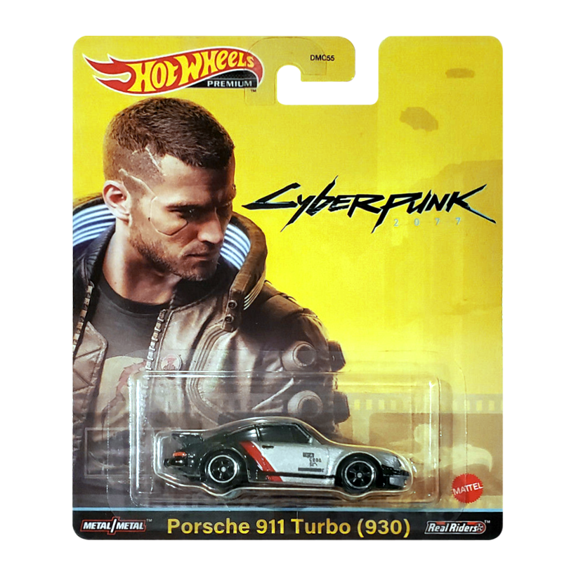 Машинка Premium Hot Wheels Porsche Cyberpunk 2077 Porsche 911 Turbo (930) Rep. Entertainment 1:64 HCP04 Grey - Retromagaz