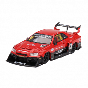 Машинка Premium MINI GT Skyline LB-ER34 Super Silhouette 1:64 MGT00843-CH Red - Retromagaz