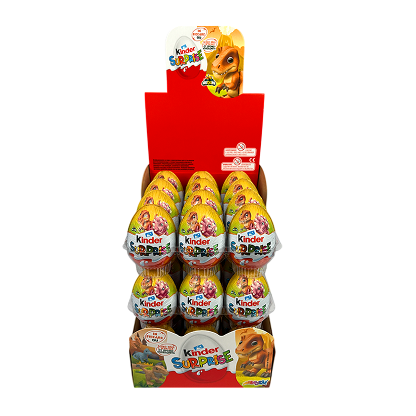Набір Шоколадне Яйце 36шт Kinder Surprise Динозаври Natoons Dinosaurs 20g - Retromagaz