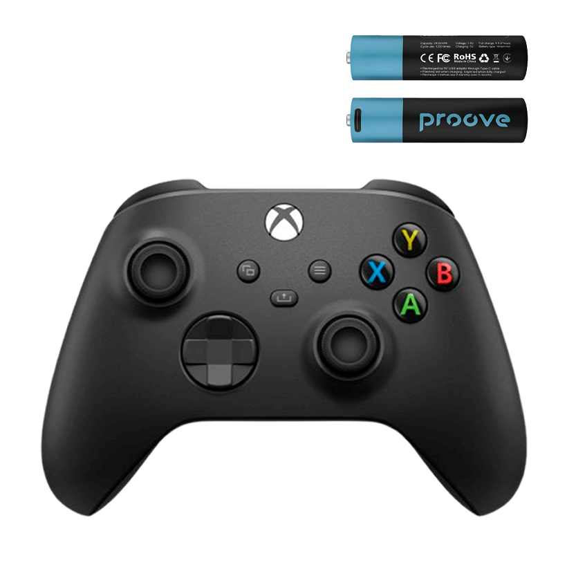 Набір Геймпад Бездротовий Microsoft Xbox Series Black Б/У  + Акумулятор Proove Compact Energy USB Type-C Новий - Retromagaz